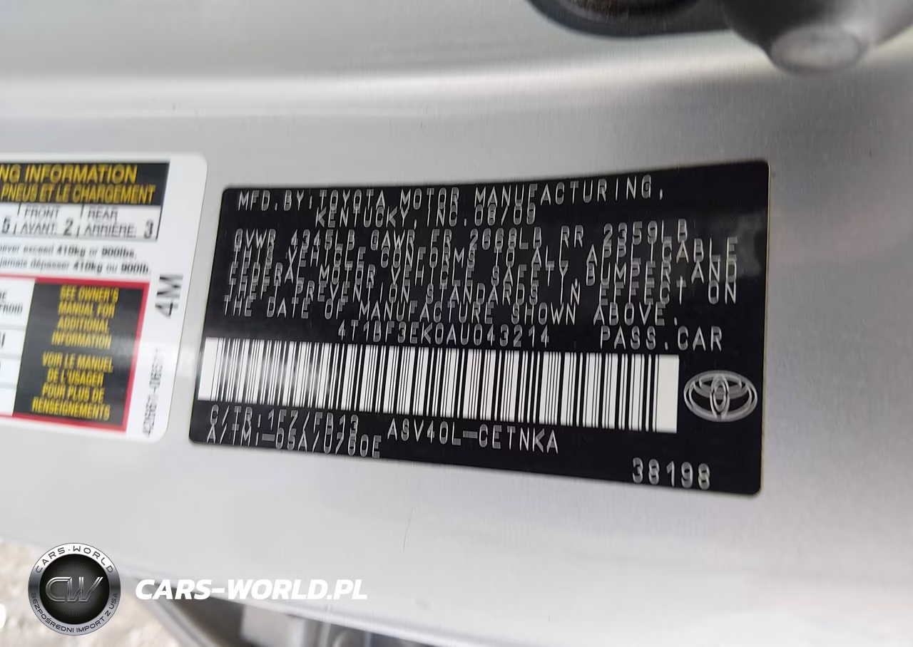 2010 Toyota Camry Le VIN:4T1BF3EK0AU043214 - 9