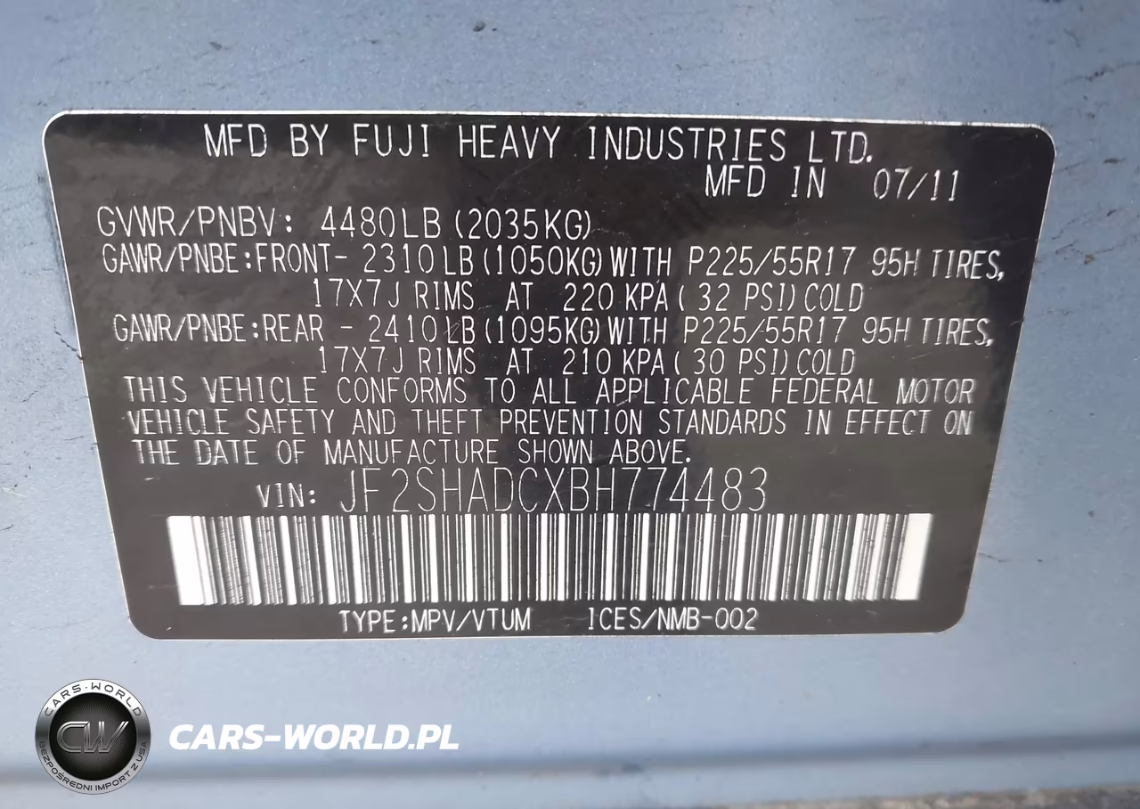 2011 Subaru Forester 2.5X Premium VIN:JF2SHADCXBH774483 - 9