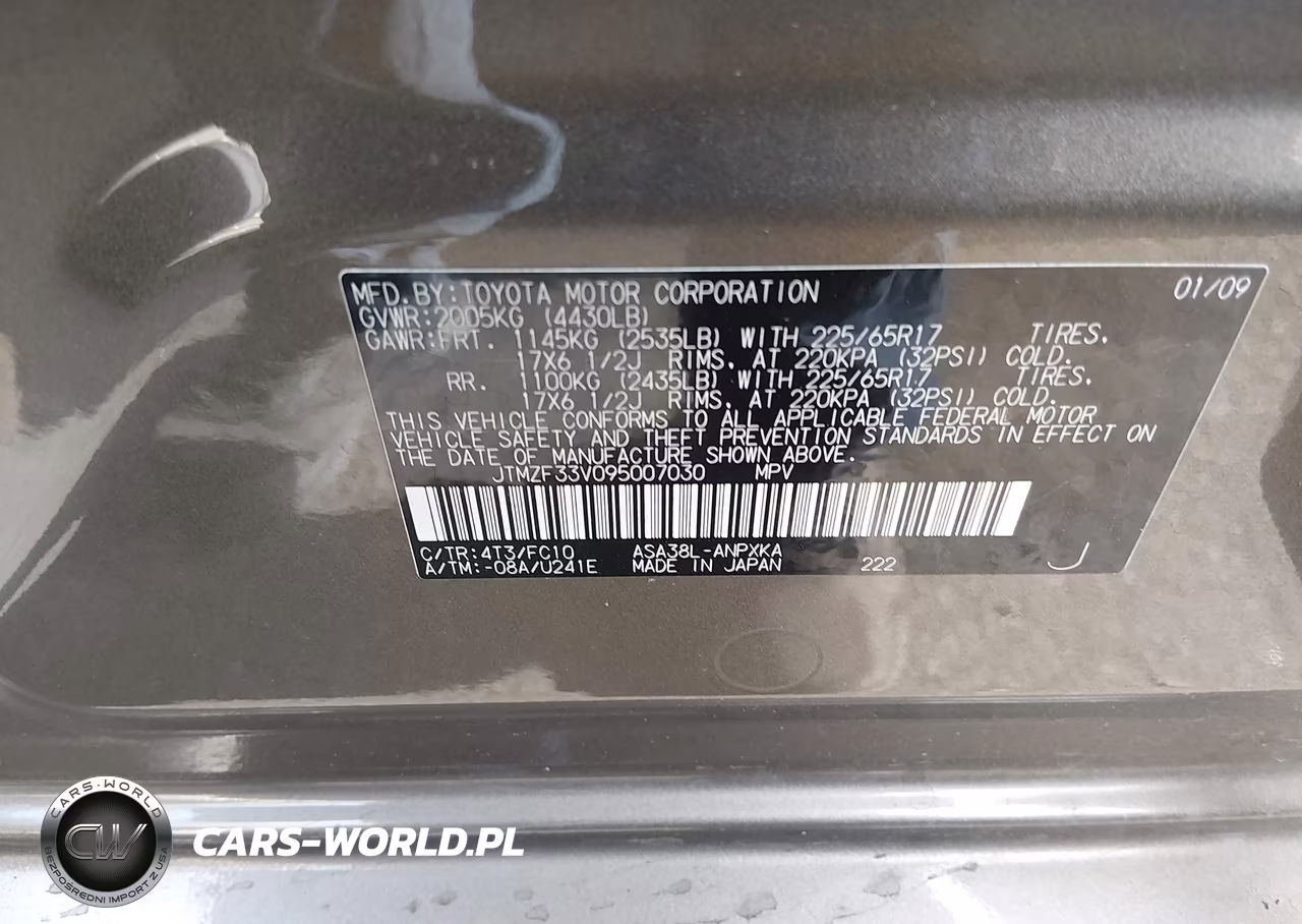 2009 Toyota Rav4 VIN:JTMZF33V095007030 - 9