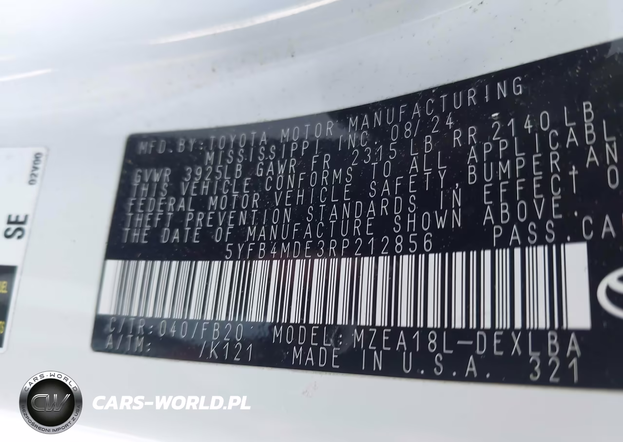 2024 Toyota Corolla Le VIN:5YFB4MDE3RP212856 - 9