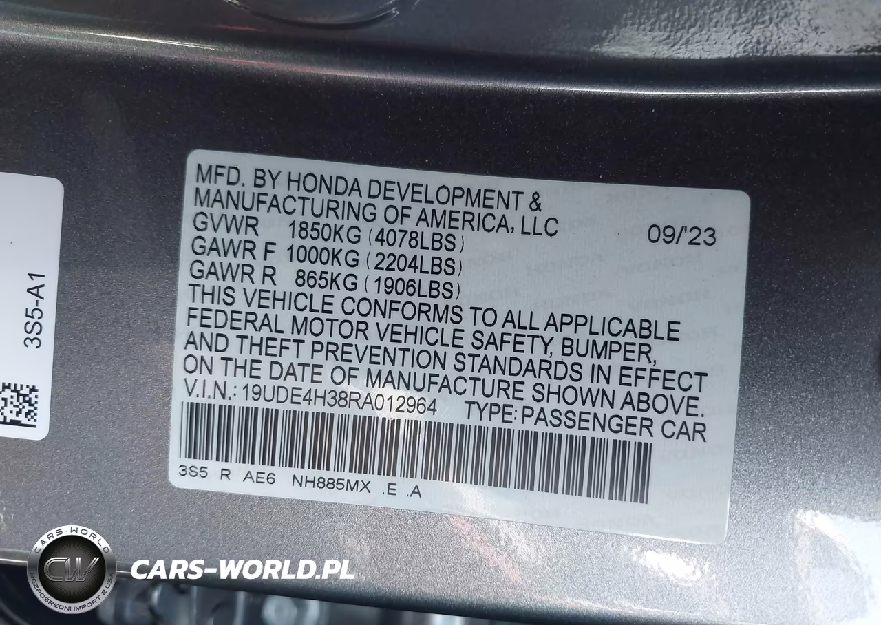 2024 Acura Integra A-Spec VIN:19UDE4H38RA012964 - 9