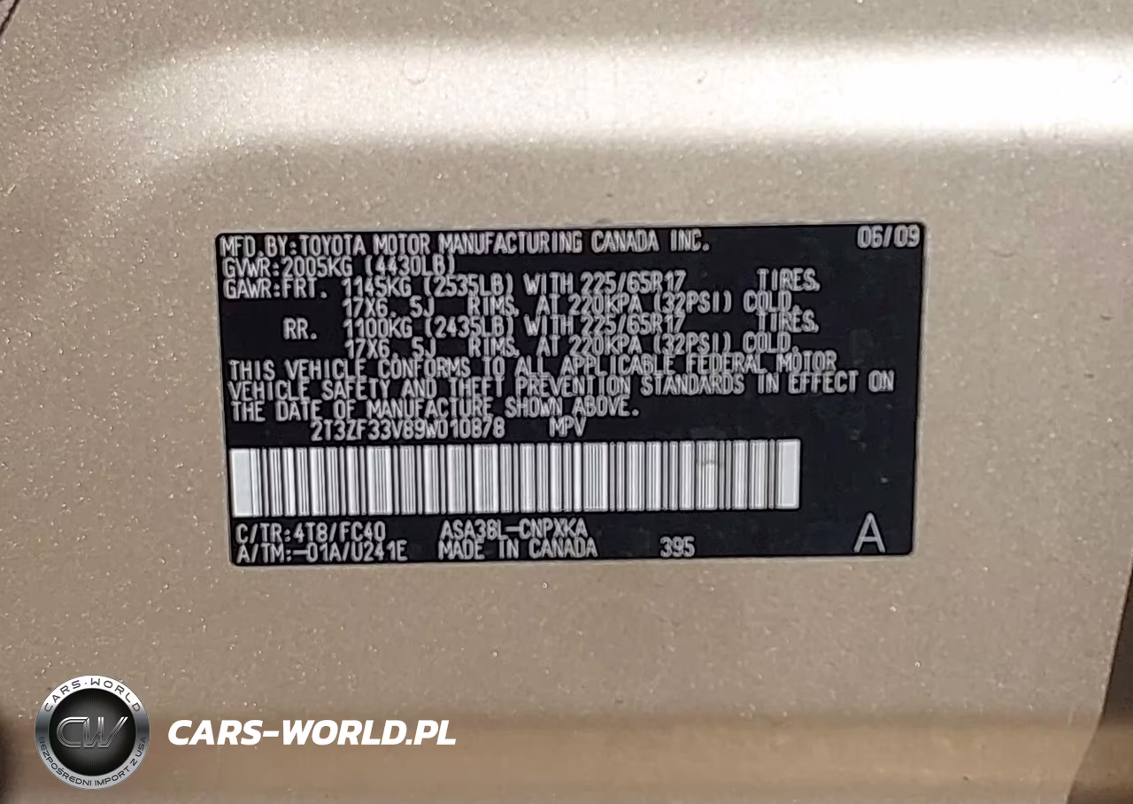 2009 Toyota Rav4 VIN:2T3ZF33V89W010878 - 9