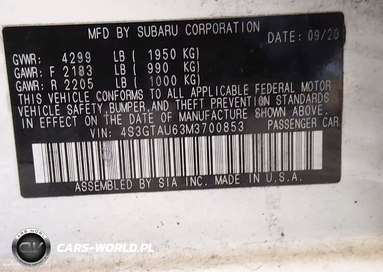2021 Subaru Impreza Limited 5-Door VIN:4S3GTAU63M3700853 - 9