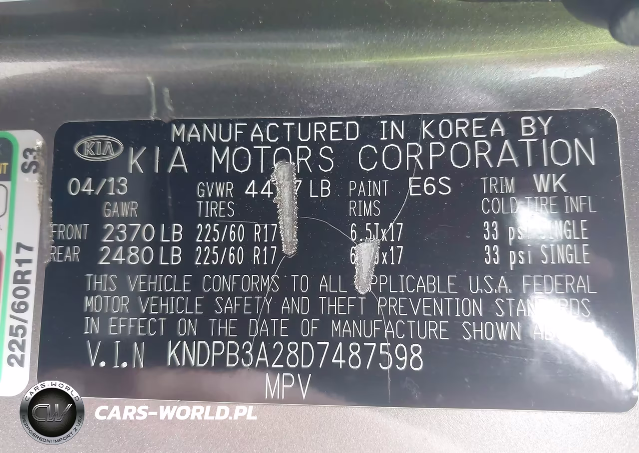 2013 Kia Sportage Lx VIN:KNDPB3A28D7487598 - 9