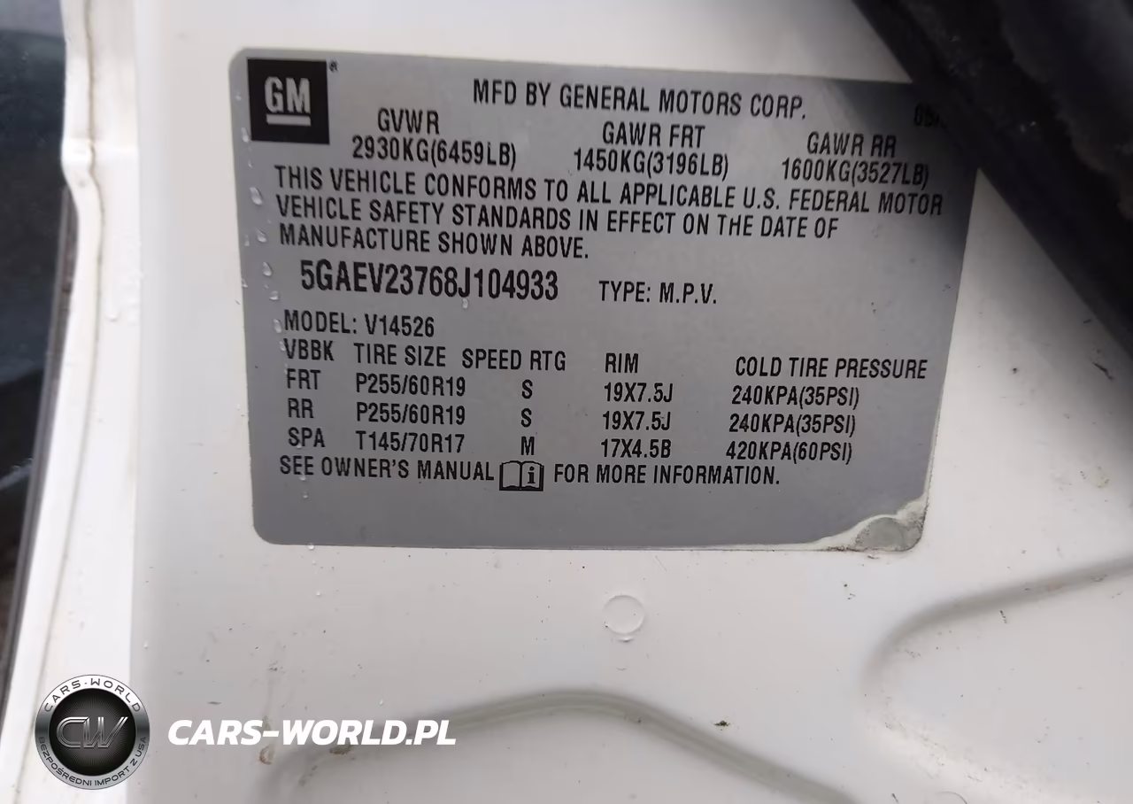 2008 Buick Enclave Cxl VIN:5GAEV23768J104933 - 9
