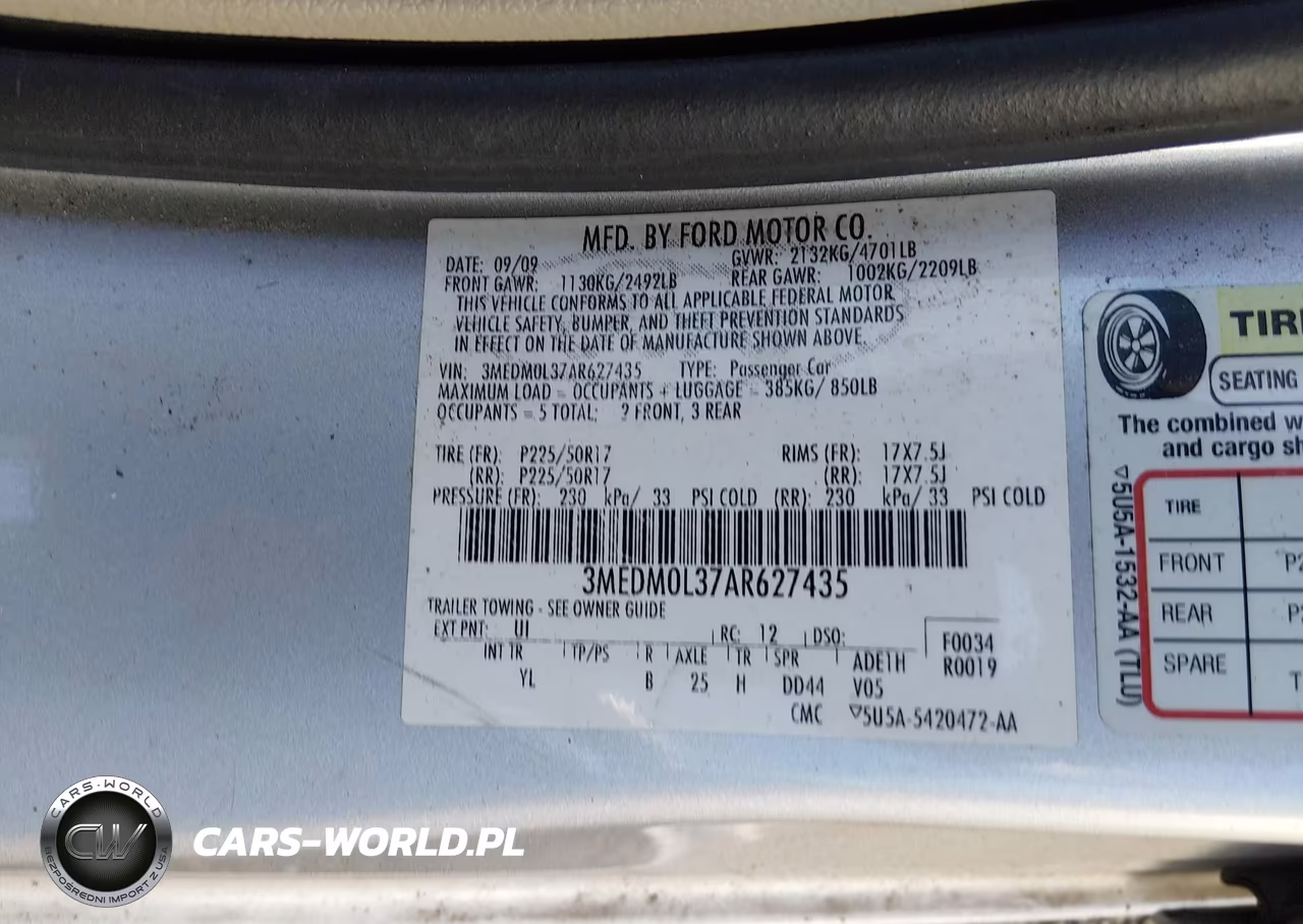 2010 Mercury Milan Hybrid VIN:3MEDM0L37AR627435 - 9