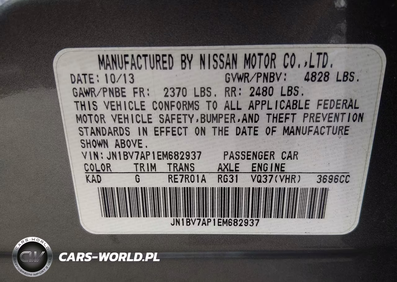 2014 Infiniti Q50 Premium VIN:JN1BV7AP1EM682937 - 9