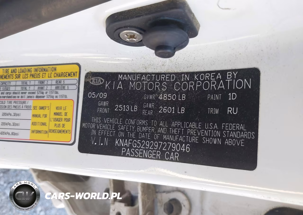 2009 Kia Rondo Lx VIN:KNAFG529297279046 - 9