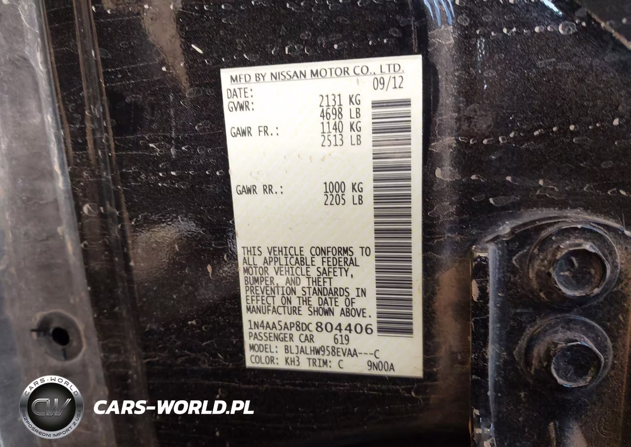 2013 Nissan Maxima 3.5 Sv VIN:1N4AA5AP8DC804406 - 9