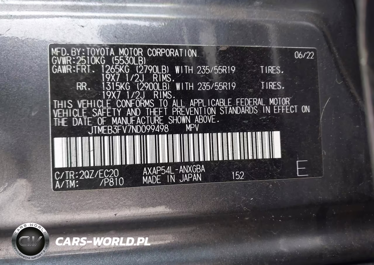 2022 Toyota Rav4 Prime Xse VIN:JTMEB3FV7ND099498 - 9