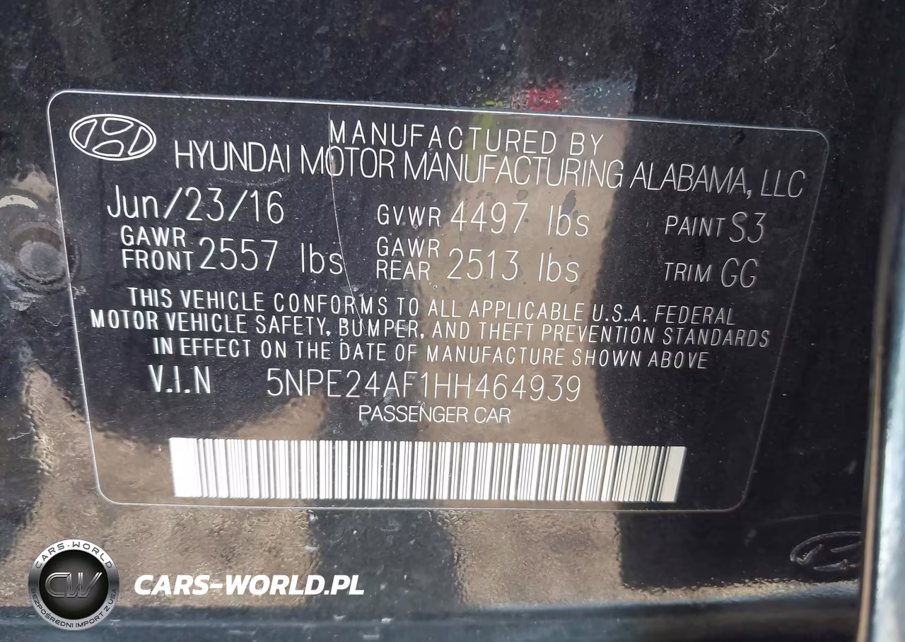 2017 Hyundai Sonata Se VIN:5NPE24AF1HH464939 - 9