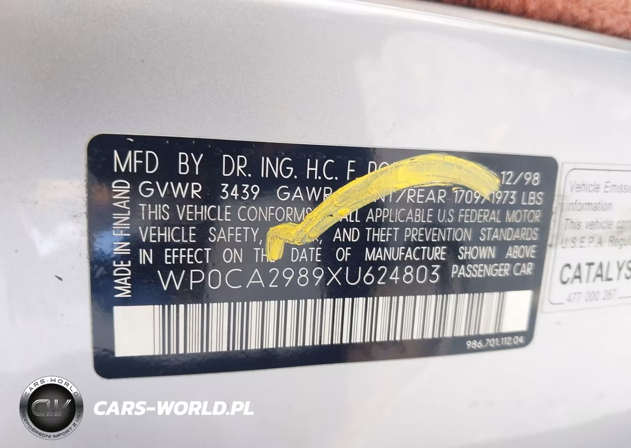 1999 Porsche Boxster VIN:WP0CA2989XU624803 - 9