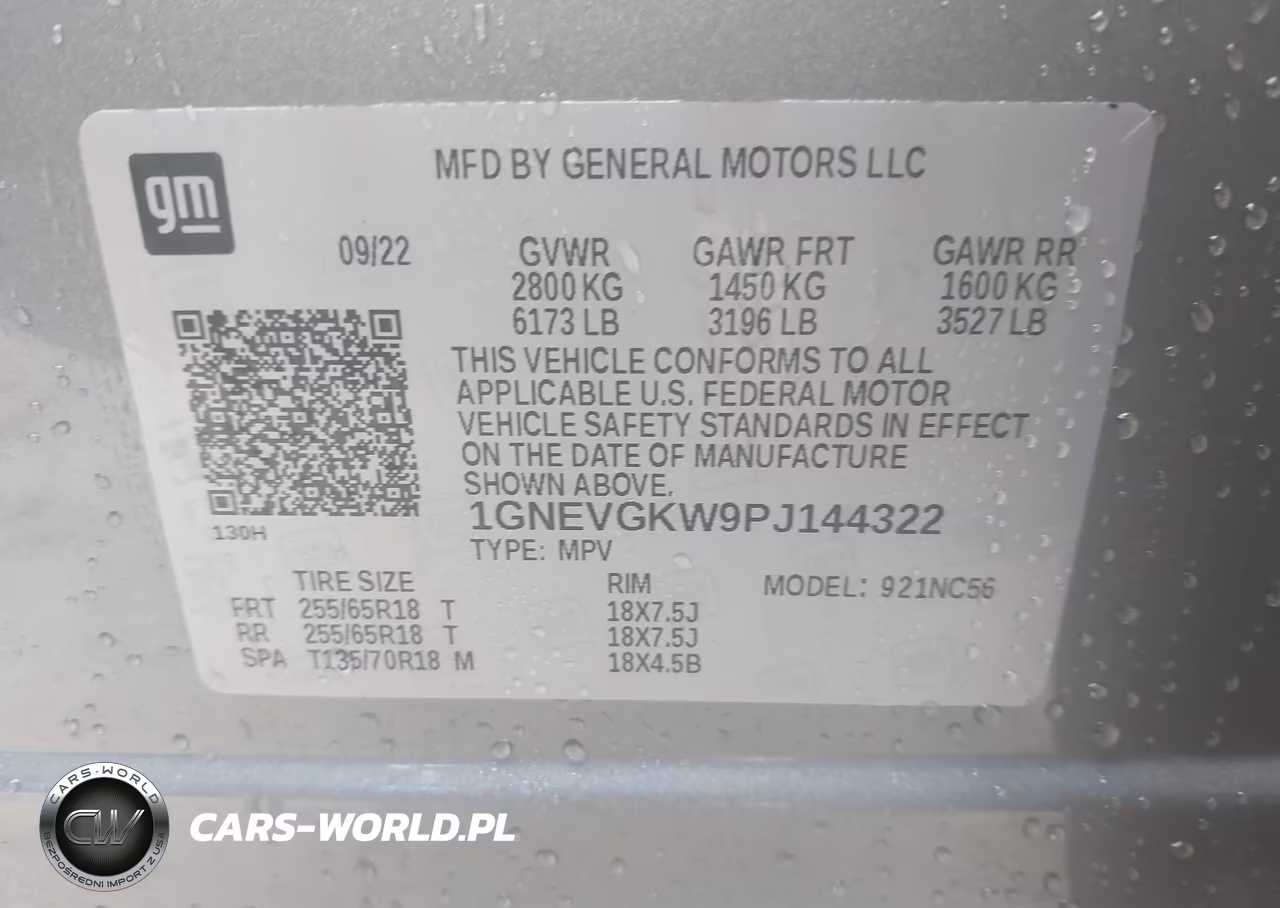 2023 Chevrolet Traverse Awd Lt Cloth VIN:1GNEVGKW9PJ144322 - 8