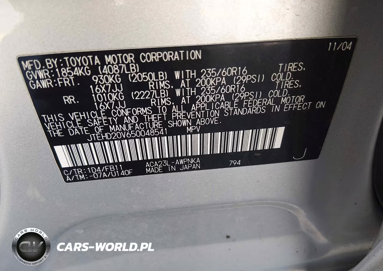 2005 Toyota Rav4 VIN:JTEHD20V650048541 - 9