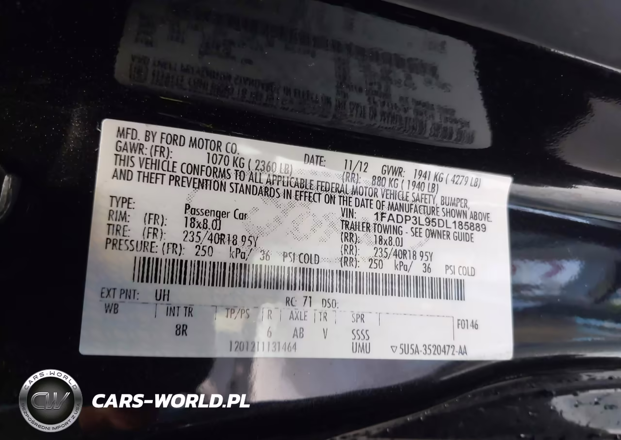 2013 Ford Focus St VIN:1FADP3L95DL185889 - 9
