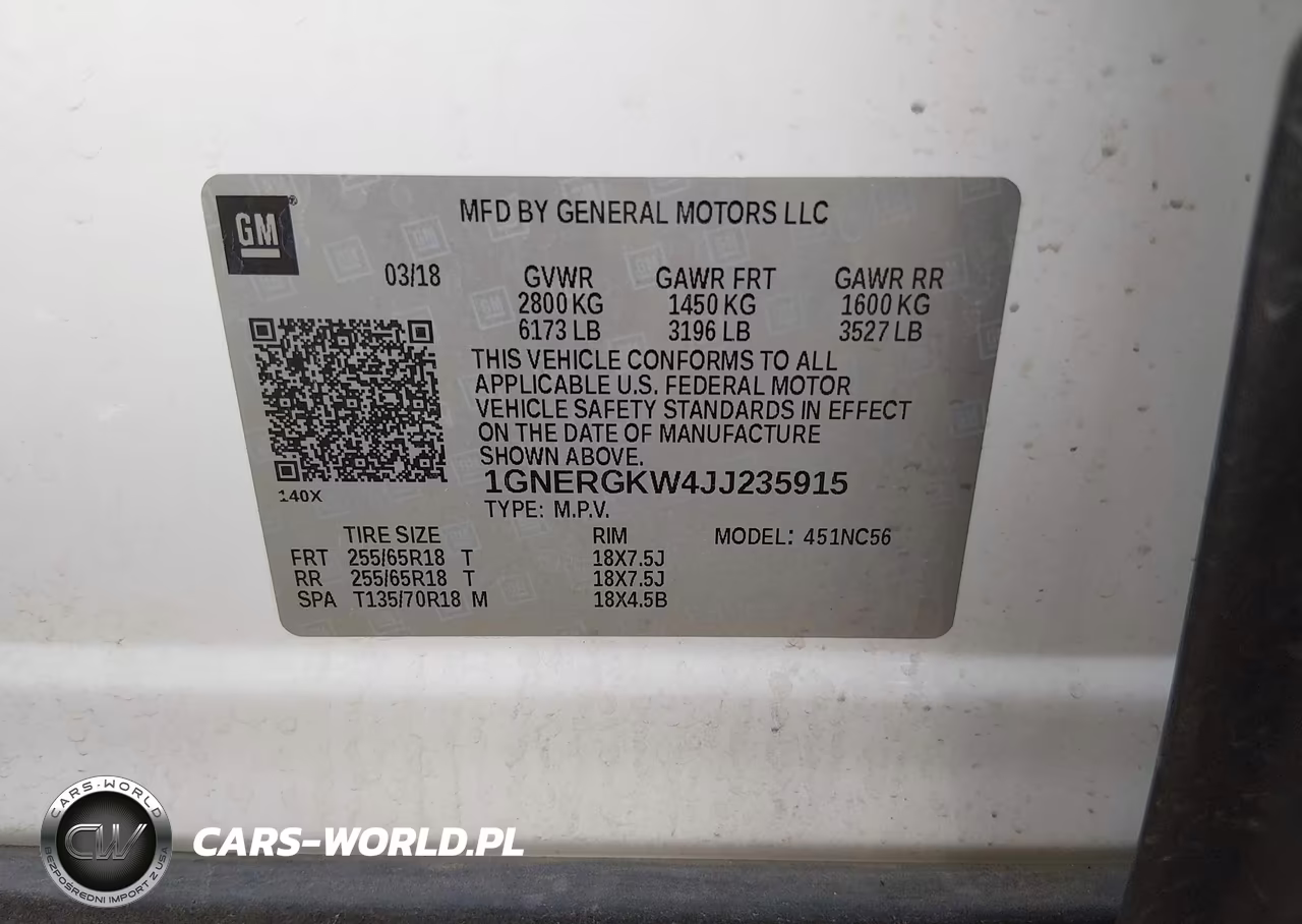 2018 Chevrolet Traverse 1Lt VIN:1GNERGKW4JJ235915 - 9