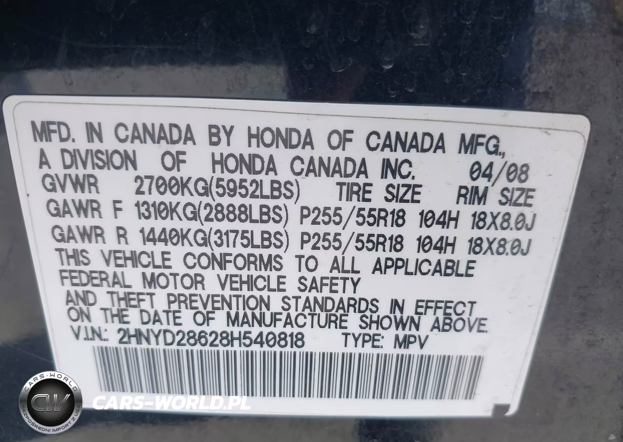2008 Acura Mdx Technology Package VIN:2HNYD28628H540818 - 9