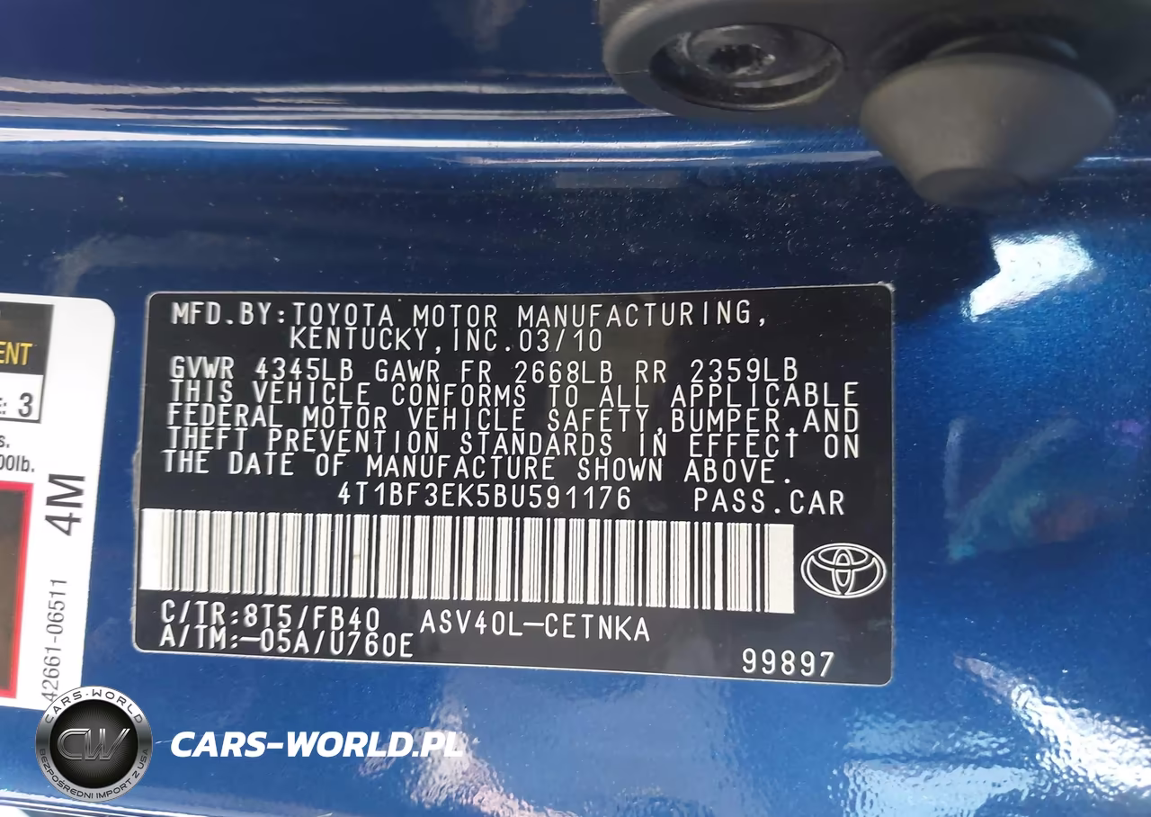 2011 Toyota Camry Le VIN:4T1BF3EK5BU591176 - 9