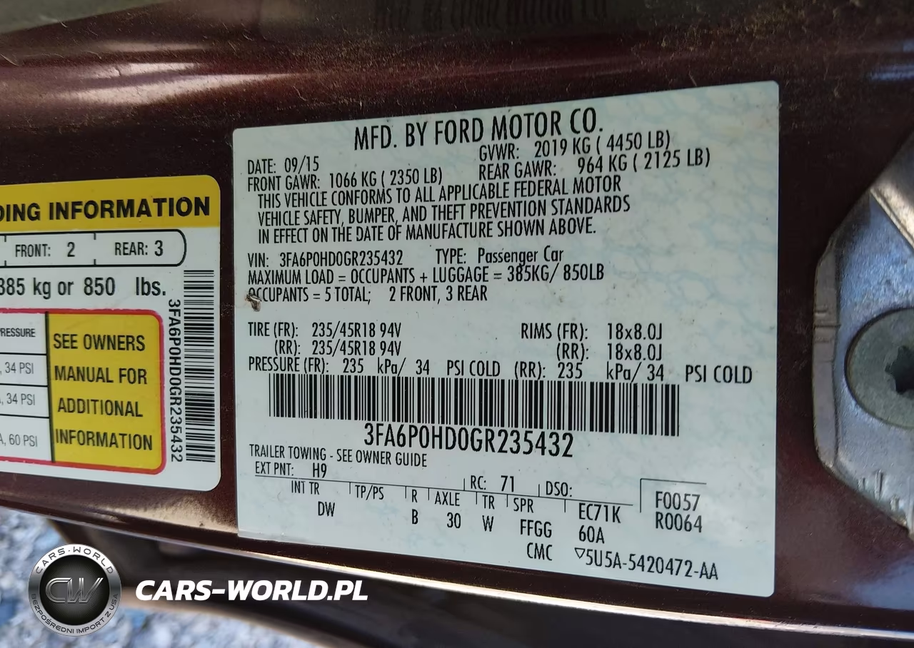 2016 Ford Fusion Se VIN:3FA6P0HD0GR235432 - 9