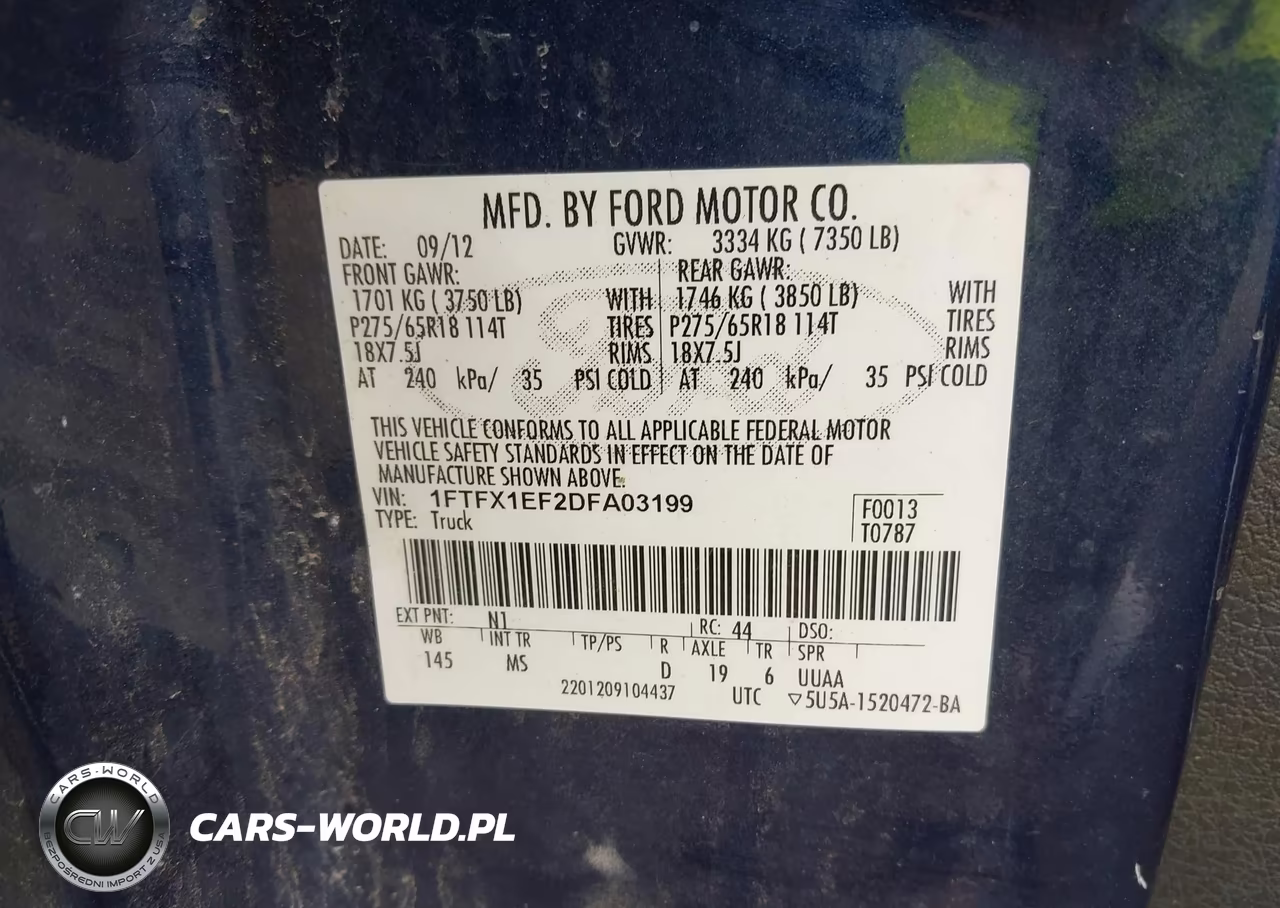 2013 Ford F-150 Xlt VIN:1FTFX1EF2DFA03199 - 9