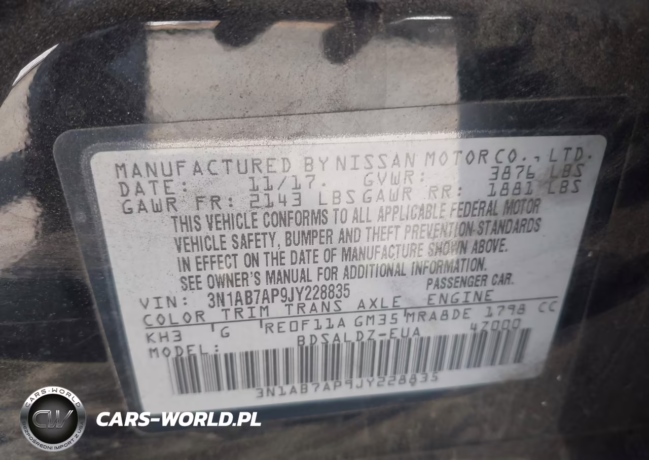 2018 Nissan Sentra Sv VIN:3N1AB7AP9JY228835 - 9