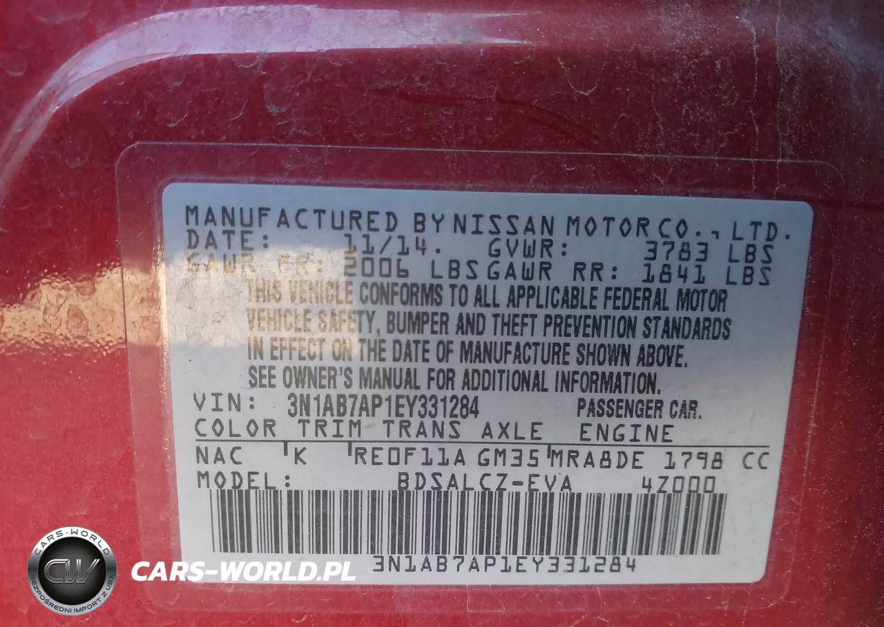 2014 Nissan Sentra S VIN:3N1AB7AP1EY331284 - 9