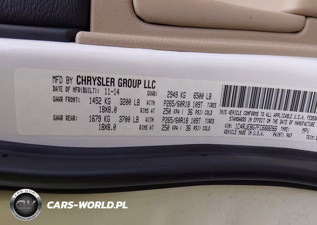 2015 Jeep Grand Cherokee Limited VIN:1C4RJEBG7FC668266 - 9