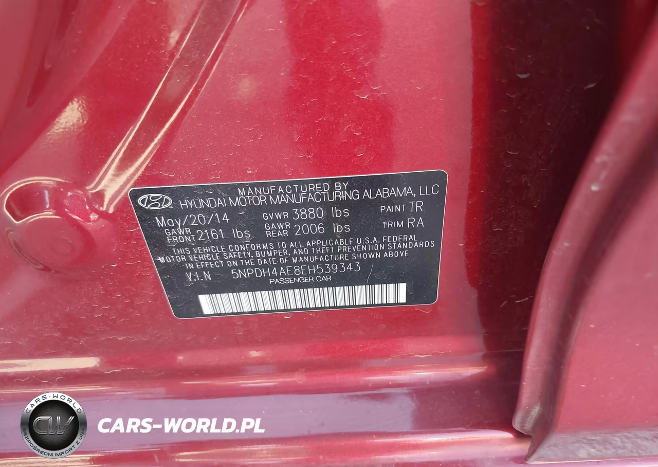 2014 Hyundai Elantra Se VIN:5NPDH4AE8EH539343 - 9