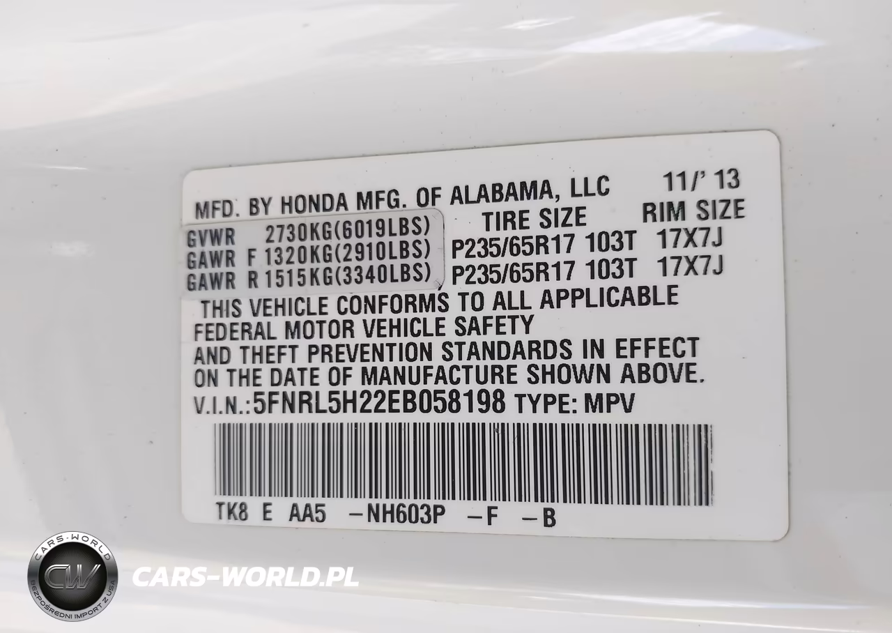 2014 Honda Odyssey Lx VIN:5FNRL5H22EB058198 - 9