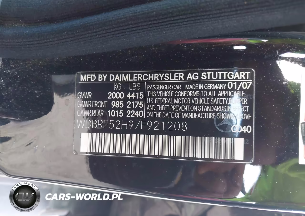 2007 Mercedes-Benz C 230 Sport VIN:WDBRF52H97F921208 - 9