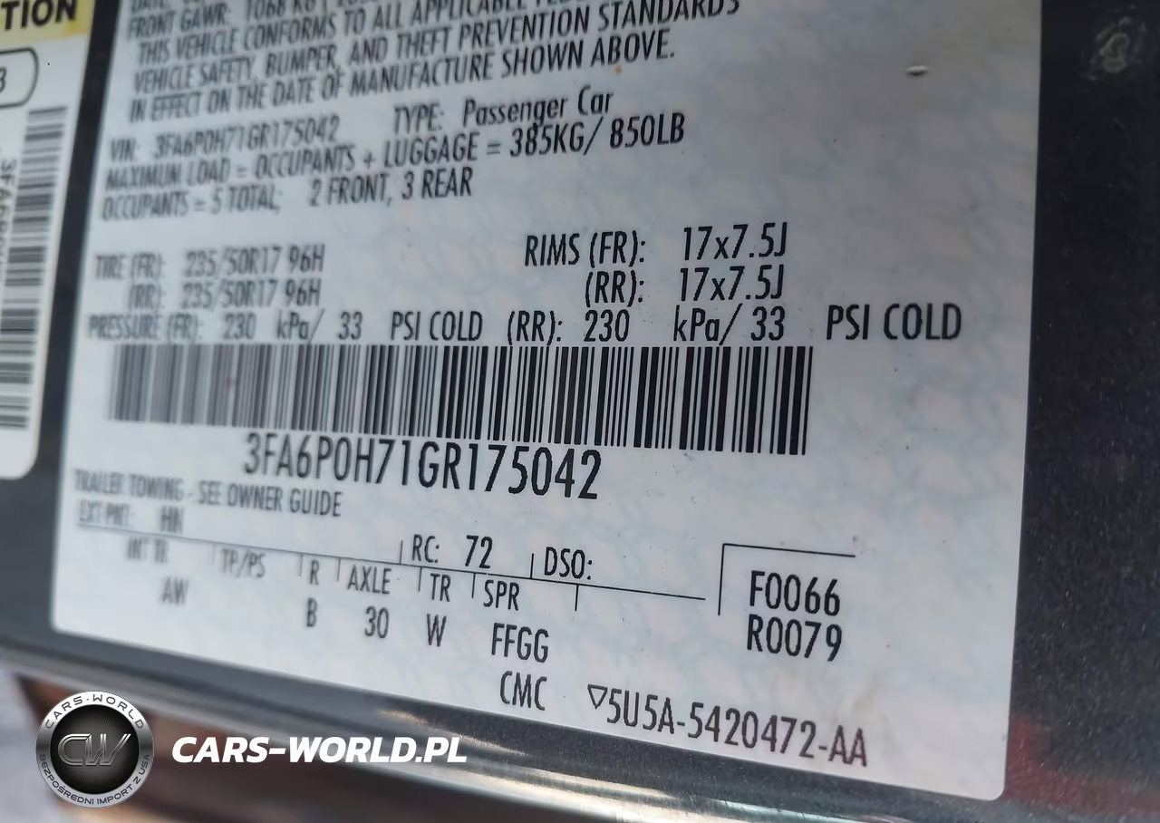 2016 Ford Fusion Se VIN:3FA6P0H71GR175042 - 9