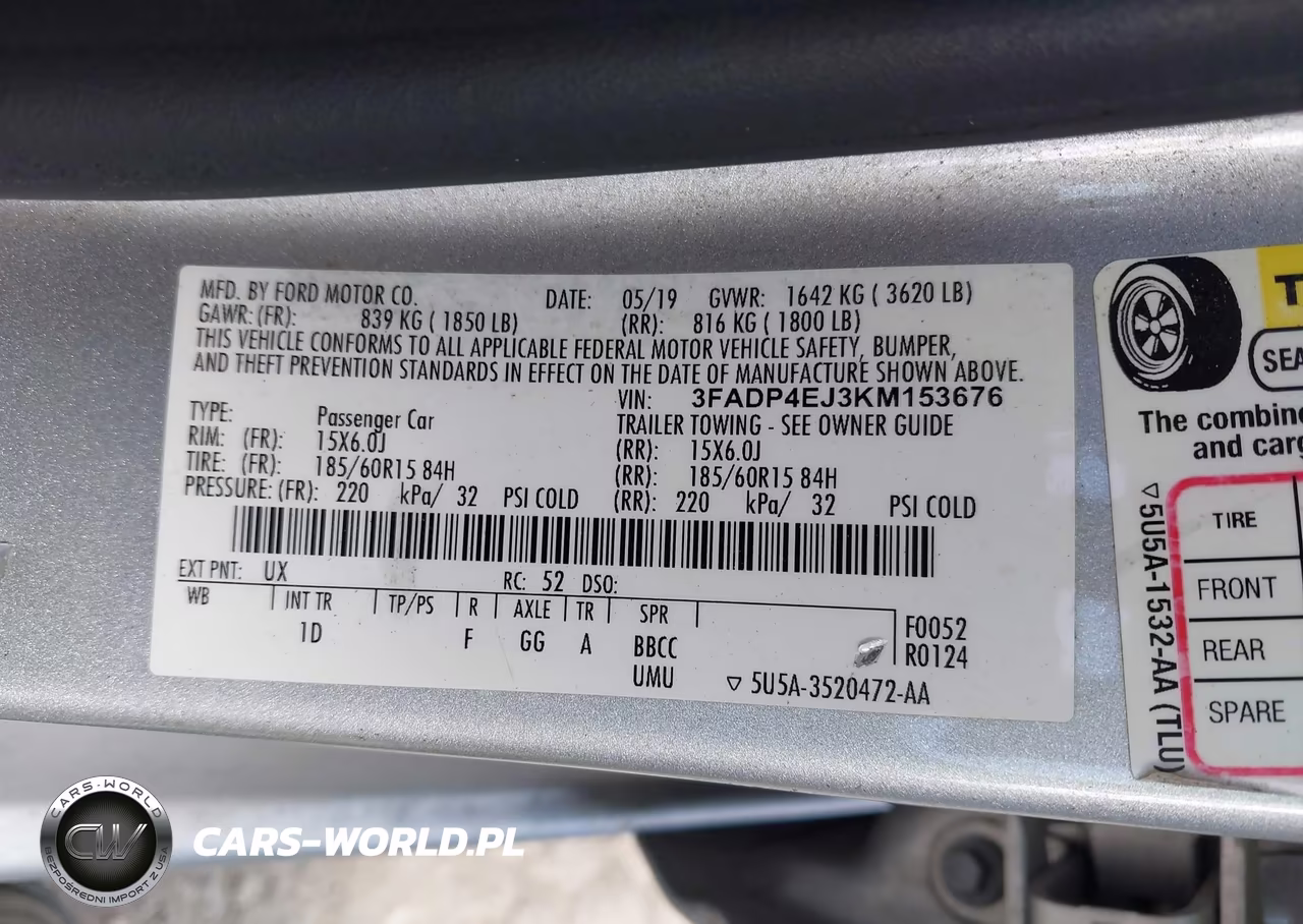 2019 Ford Fiesta Se VIN:3FADP4EJ3KM153676 - 9