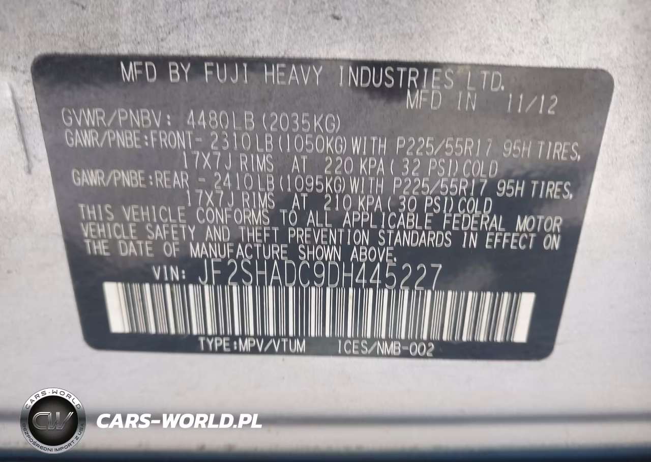 2013 Subaru Forester 2.5X Premium VIN:JF2SHADC9DH445227 - 9