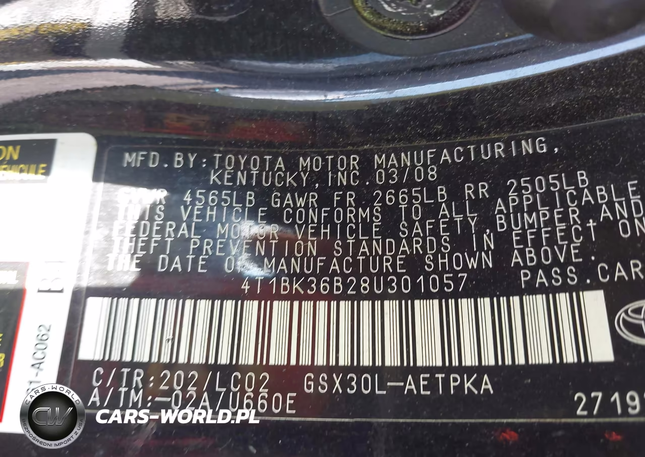 2008 Toyota Avalon Limited VIN:4T1BK36B28U301057 - 9