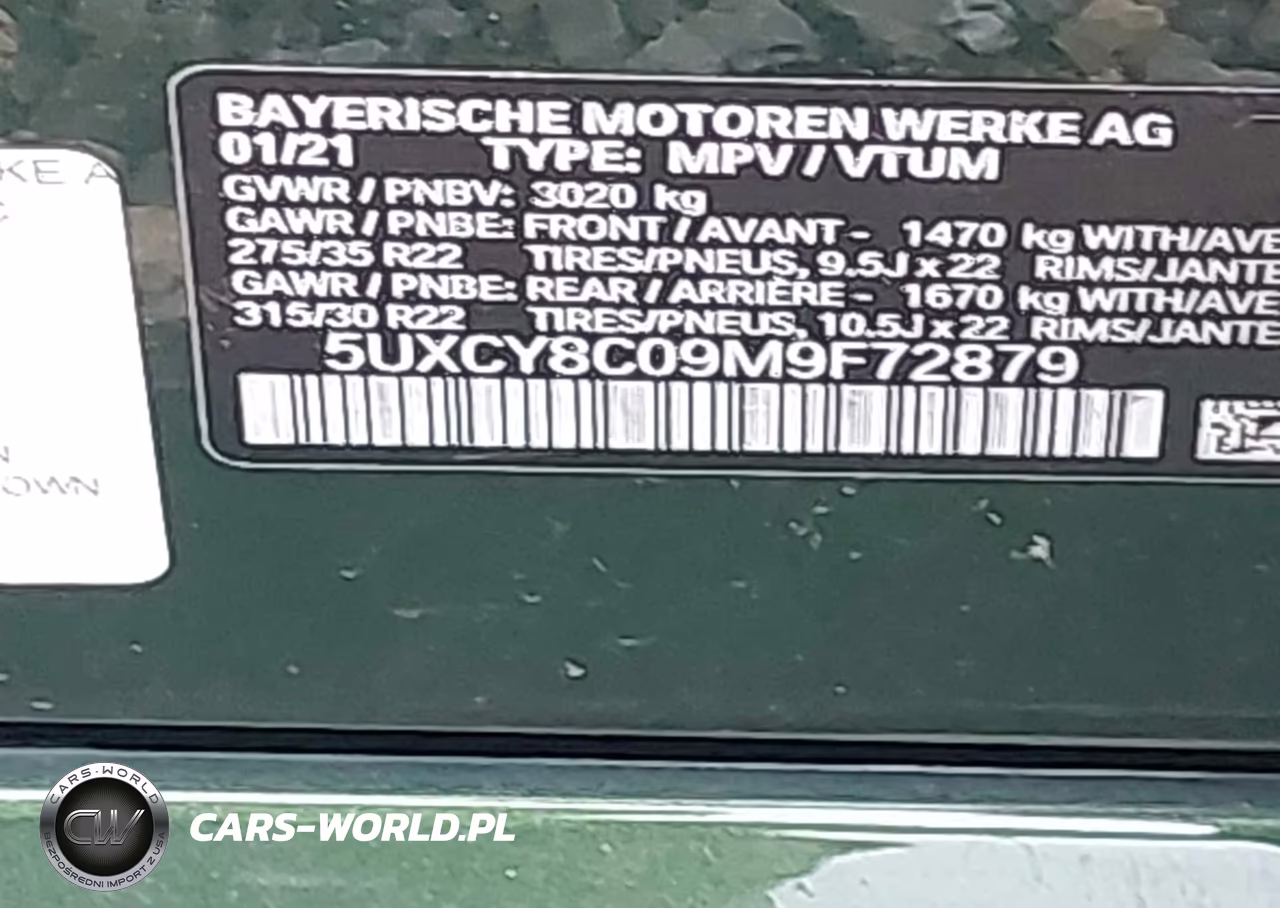 2021 BMW X6 M50I VIN:5UXCY8C09M9F72879 - 9
