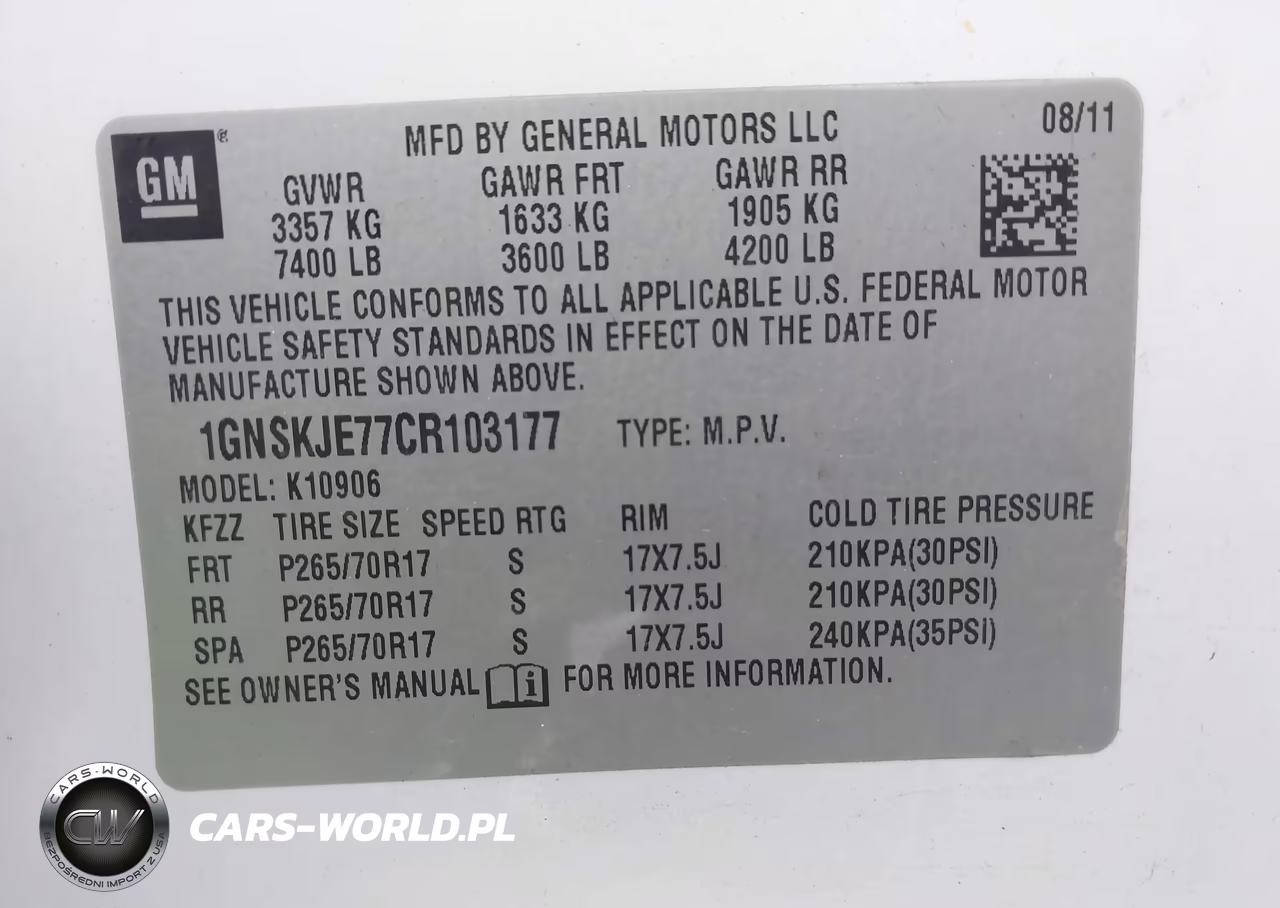 2012 Chevrolet Suburban 1500 Lt VIN:1GNSKJE77CR103177 - 9