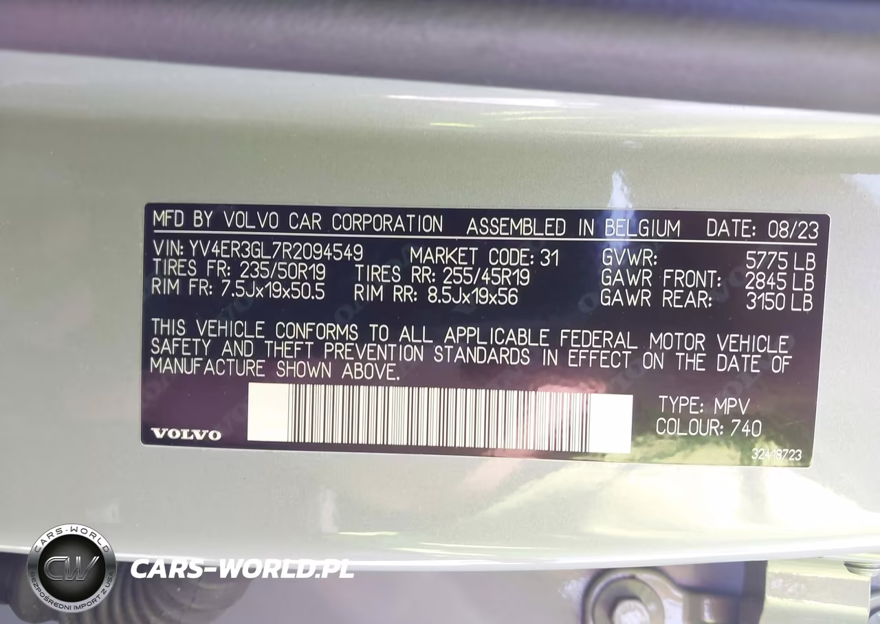 2024 Volvo C40 Recharge Pure Electric Twin Plus VIN:YV4ER3GL7R2094549 - 9