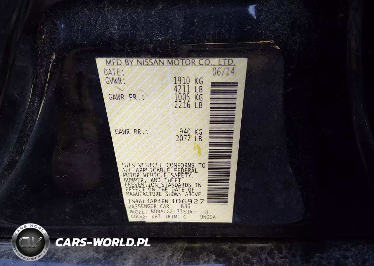2015 Nissan Altima 2.5 S VIN:1N4AL3AP3FN306927 - 9