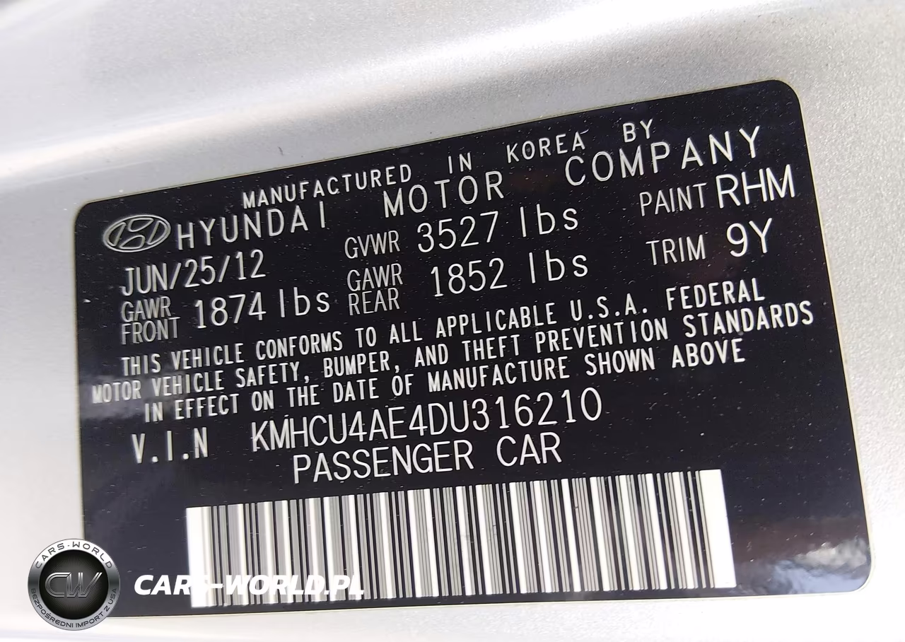 2013 Hyundai Accent Gls VIN:KMHCU4AE4DU316210 - 9