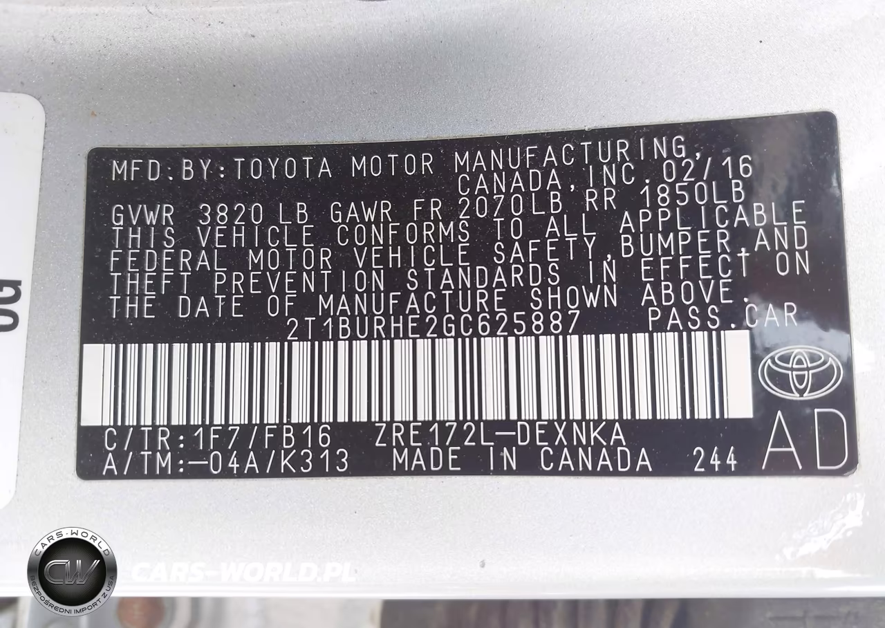 2016 Toyota Corolla Le VIN:2T1BURHE2GC625887 - 9