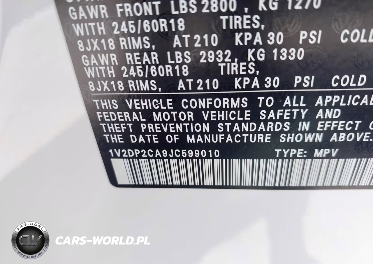 2018 Volkswagen Atlas 2.0T Se-2.0T Se W-Technology VIN:1V2DP2CA9JC599010 - 9