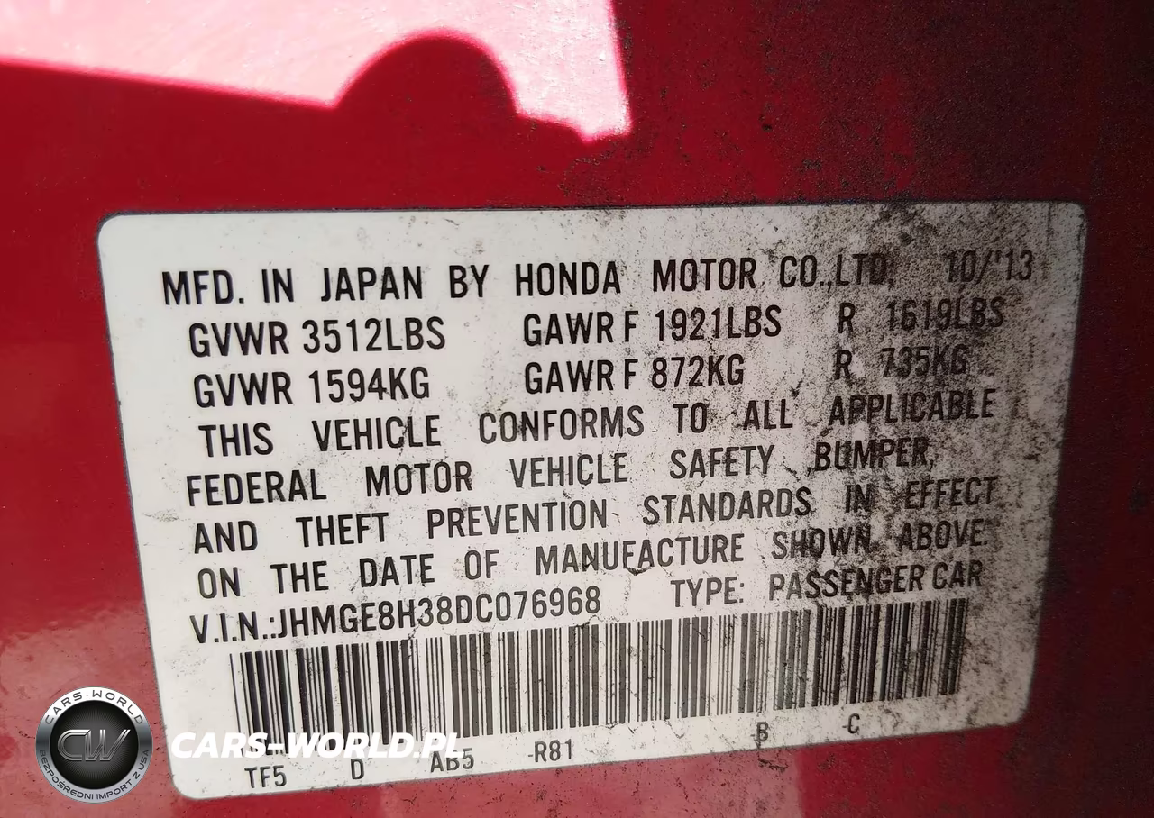 2013 Honda Fit VIN:JHMGE8H38DC076968 - 9