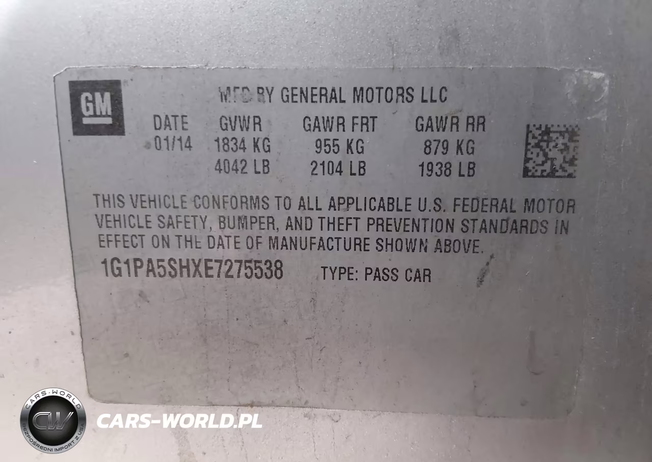 2014 Chevrolet Cruze Ls Auto VIN:1G1PA5SHXE7275538 - 9