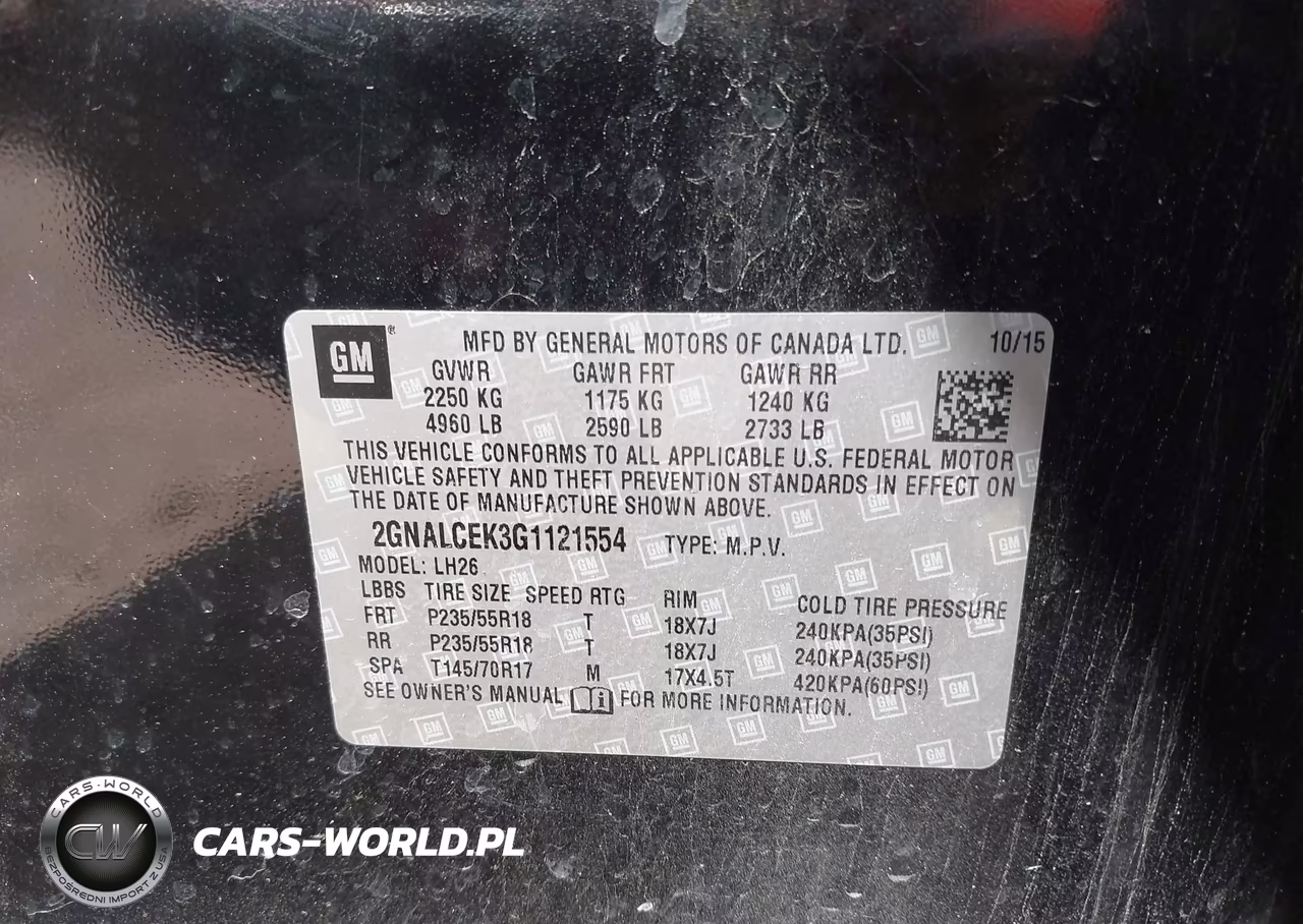 2016 Chevrolet Equinox Lt VIN:2GNALCEK3G1121554 - 9