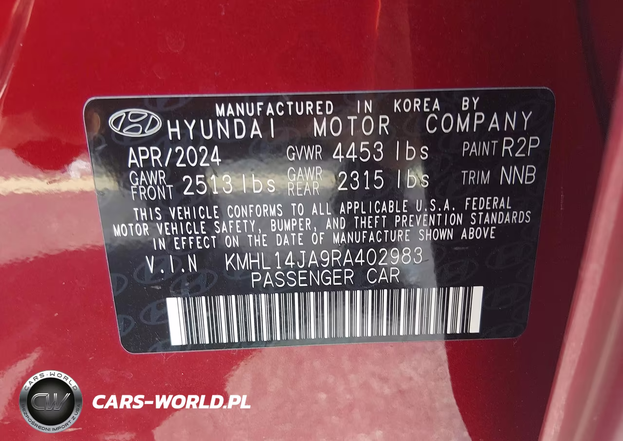 2024 Hyundai Sonata Sel VIN:KMHL14JA9RA402983 - 9