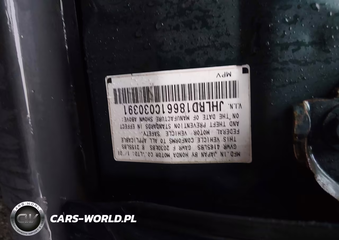 2001 Honda Cr-V Ex VIN:JHLRD18661C030391 - 9
