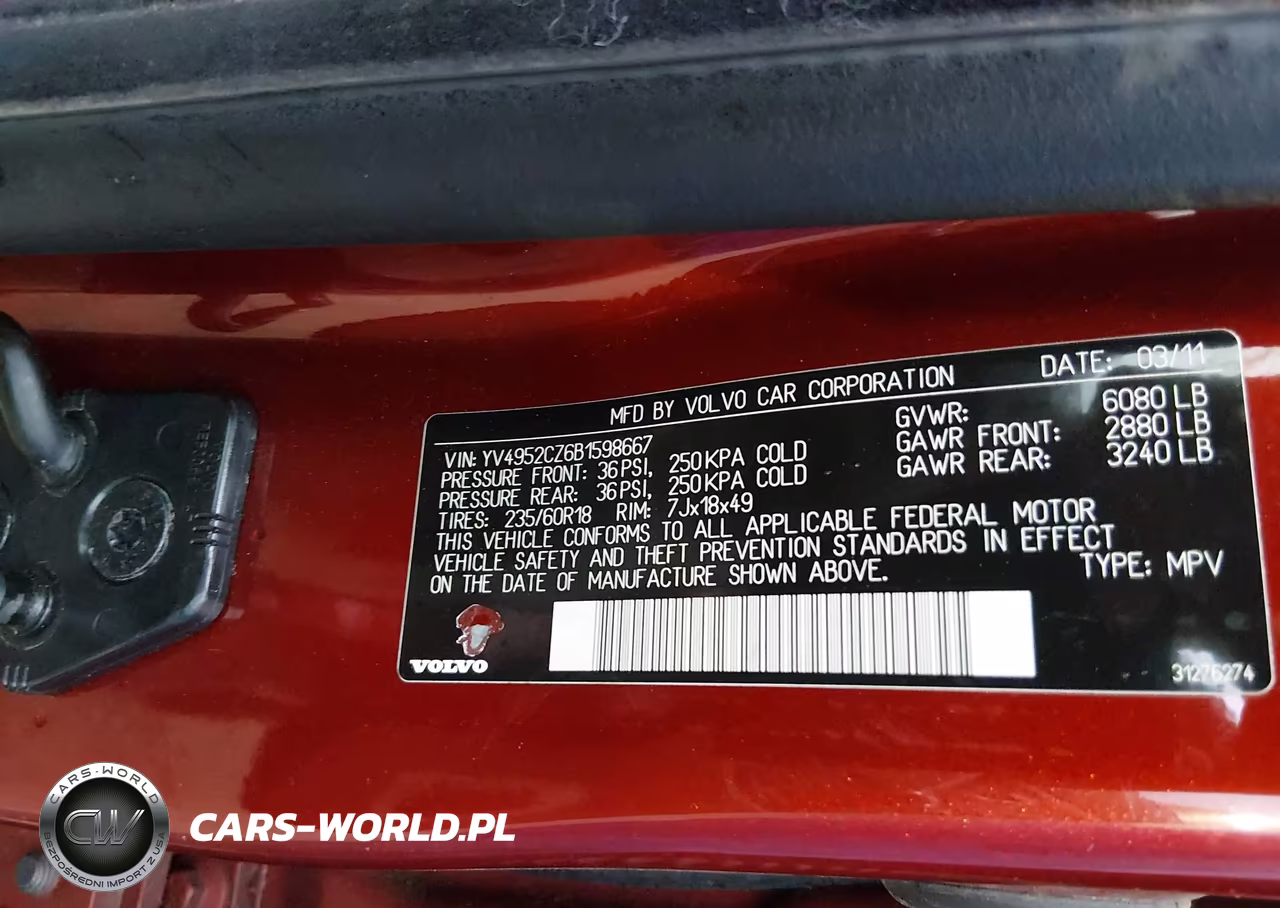 2011 Volvo Xc90 3.2 VIN:YV4952CZ6B1598667 - 9