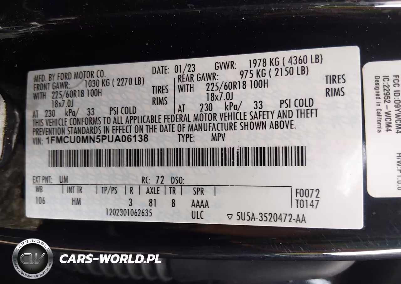2023 Ford Escape St-Line VIN:1FMCU0MN5PUA06138 - 9