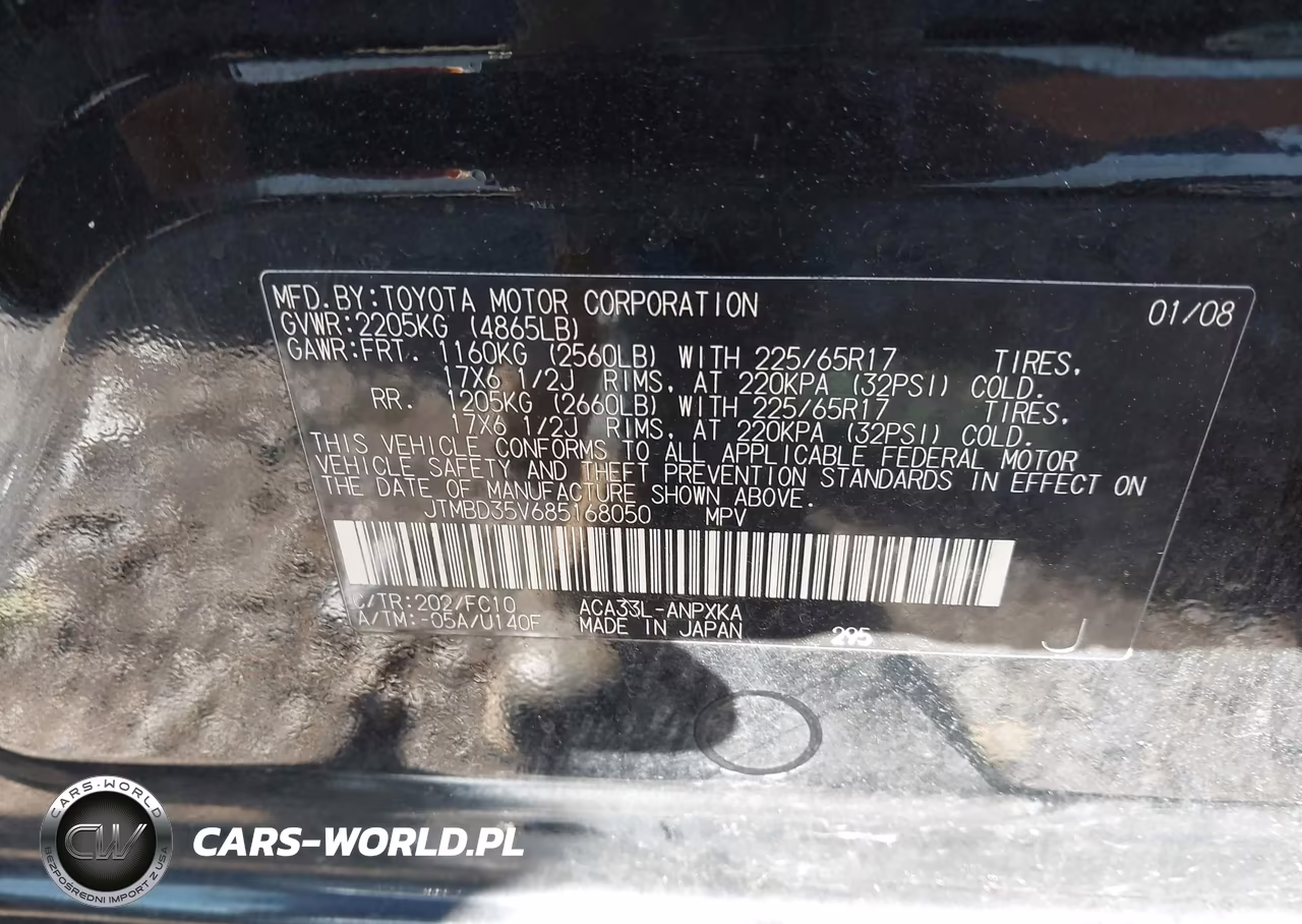 2008 Toyota Rav4 VIN:JTMBD35V685168050 - 9