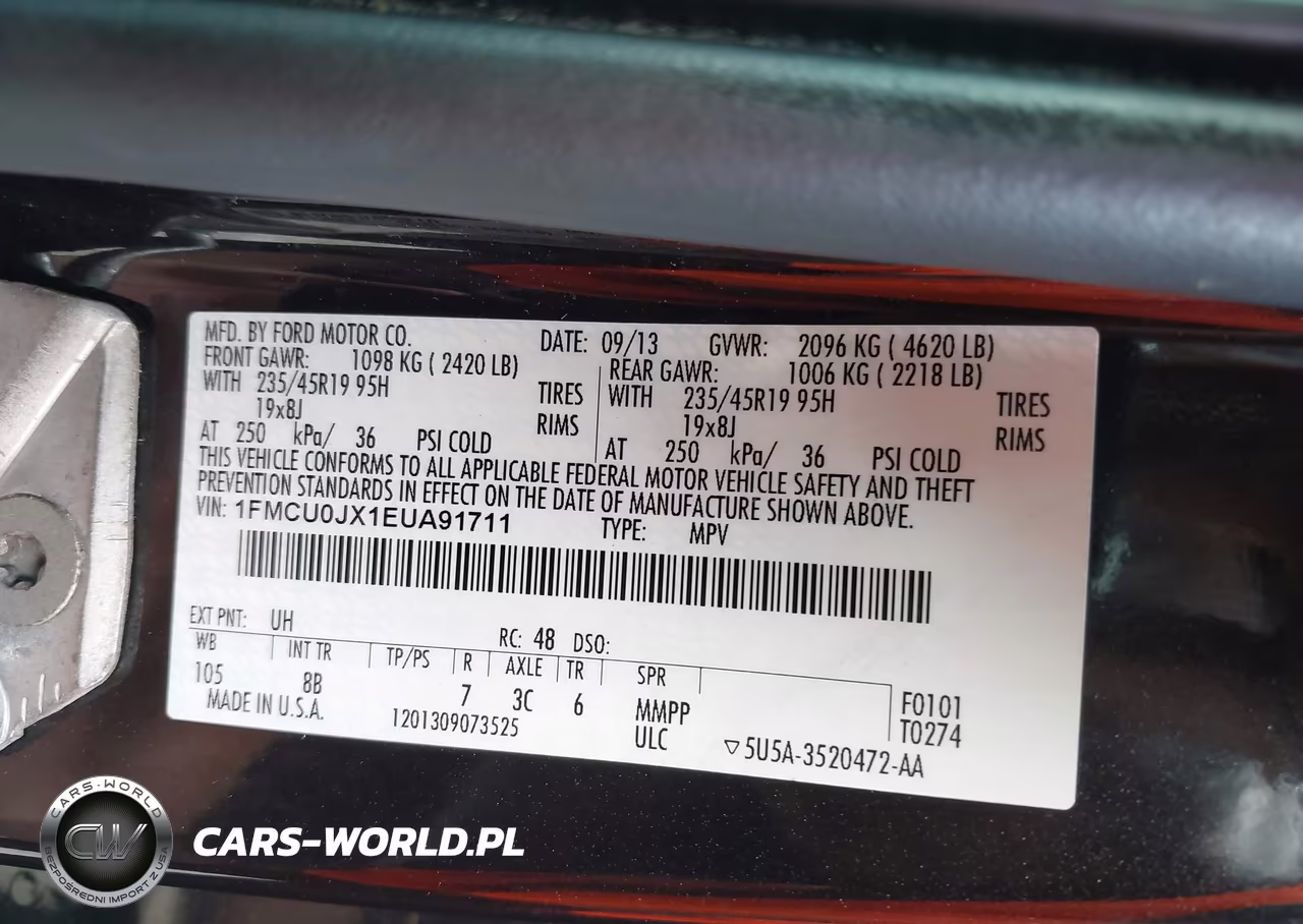 2014 Ford Escape Titanium VIN:1FMCU0JX1EUA91711 - 9